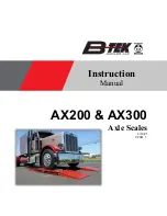 B-TEK Scales AX200 Instruction Manual preview