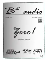 B2 Audio Zero1 Owner'S Manual preview
