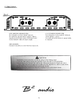 Предварительный просмотр 5 страницы B2 Audio Zero1 Owner'S Manual