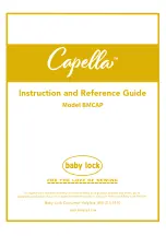 Baby Lock Capella Instruction And Reference Manual preview