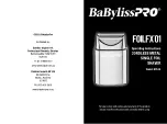 BaBylissPro FOILFX 01 Operating Instructions Manual preview