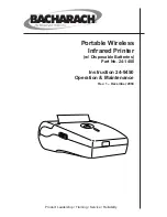 Bacharach Portable Wireless Infrared Printer Operating And Maintenance Instructions Manual preview