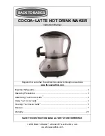 Preview for 1 page of Back to Basics Coffeemaker Instruction Manual