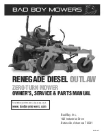 Bad Boy RENEGADE Series Owner'S, Service & Parts Manual предпросмотр