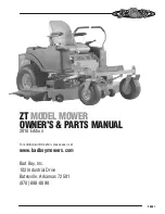 Предварительный просмотр 1 страницы Bad Boy ZT Owner'S & Parts Manual