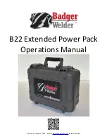 Preview for 1 page of Badger Welder B22 Operation Manual