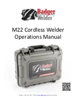 Preview for 1 page of Badger Welder M22 Operation Manual