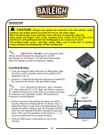 Preview for 21 page of Baileigh Industrial BB-7216M Operator'S Manual