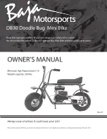 Preview for 1 page of Baja motorsports DB30 Mini Bike Owner'S Manual