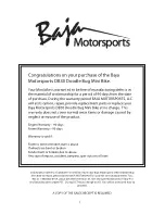 Preview for 2 page of Baja motorsports DB30 Mini Bike Owner'S Manual