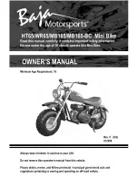 Baja motorsports HT65 Owner'S Manual preview