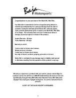 Preview for 2 page of Baja motorsports HT65 Owner'S Manual