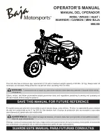 Baja motorsports MB200 Operator'S Manual preview