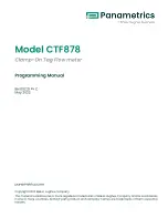 Preview for 3 page of Baker Panametrics CTF878 Programming Manual