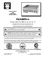 Bakers Pride CookLine XMG-36 Installation And Operating Instructions Manual preview