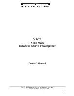 Предварительный просмотр 2 страницы Balanced Audio Technology VK-20 Owner'S Manual