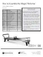 Preview for 1 page of Balanced Body Allegro Reformer How To Assemble