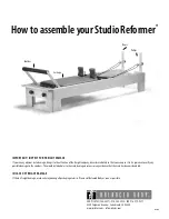 Preview for 1 page of Balanced Body Studio Reformer Assembly