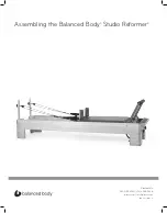 Balanced Body Studio Reformer Quick Start Manual предпросмотр