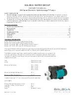 Balboa Water Group 2374 Owner'S Manual preview
