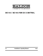 Preview for 1 page of Baldor BC140 Installation & Operating Manual