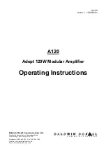 Baldwin Boxall A120 Operating Instructions preview