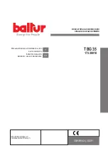 baltur TBG 35 Instruction Manual For Installation, Use And Maintenance предпросмотр