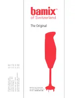 Bamix M series User Instruction предпросмотр