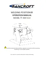 Preview for 1 page of Bancroft TT-500 Operation Manual