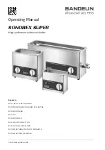 BANDELIN Sonorex Super RK 31 Operating Manual preview