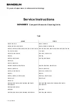 Предварительный просмотр 1 страницы BANDELIN Sonorex Super RK 31 Service Instructions Manual
