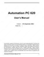 B&R Industries Automation PC 620 User Manual предпросмотр