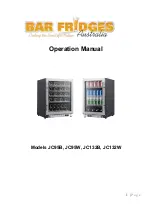 Предварительный просмотр 1 страницы BAR FRIDGES JC95B Operation Manual