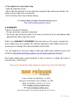 Предварительный просмотр 11 страницы BAR FRIDGES JC95B Operation Manual