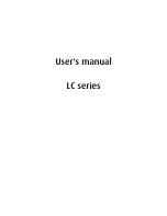 Preview for 1 page of Barco LC Series User Manual