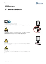 Предварительный просмотр 21 страницы Bardiani Valvole BZAW3 Instruction, Use And Maintenance Manual