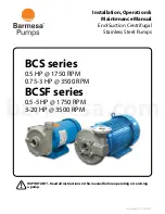 Предварительный просмотр 1 страницы Barmesa Pumps BCS Series Installation, Operation & Maintenance Manual