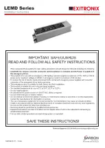 BARRON Exitronix LEMD Series Installation Instructions Manual preview