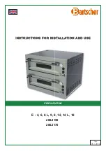 Bartscher E-4 Instructions For Installation And Use Manual preview