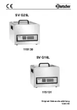 Bartscher SV G25L Manual preview