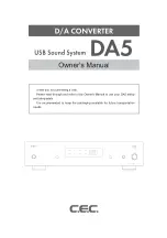 Предварительный просмотр 1 страницы C.E.C. DA5 Owner'S Manual