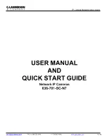 Предварительный просмотр 1 страницы C.J. ANDERSON 636-701-SC-N7 User Manual And Quick Start Manual