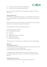 Предварительный просмотр 7 страницы C-Tech BT201 Instruction Manual