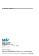 Preview for 2 page of CAB 3100 Operating Instructions Manual