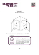 CABINETS TO GO B.JORGSEN & CO AB124 Assembly Instructions preview