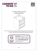 CABINETS TO GO B.JORGSEN & CO DC312 Assembly Instructions preview