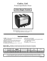 Preview for 1 page of Cadco CBT-2 Specifications