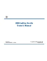 Предварительный просмотр 2 страницы Cadillac 2000 DeVille Owner'S Manual