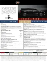 Cadillac ESCALADE FAMILY - SPECIFICATIONS 2011 Specifications preview