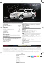 Cadillac ESCALADE HYBRID - BROCHURE 2009 Specifications предпросмотр